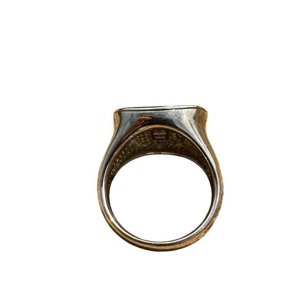 Eric Grossbardt 18K Gold & Sterling Silver Picasso Museum Inlay Ring - Picture 7 of 11